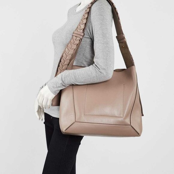 Stella McCartney Grey Faux Leather Medium Hobo Bag - Picture 3 of 12